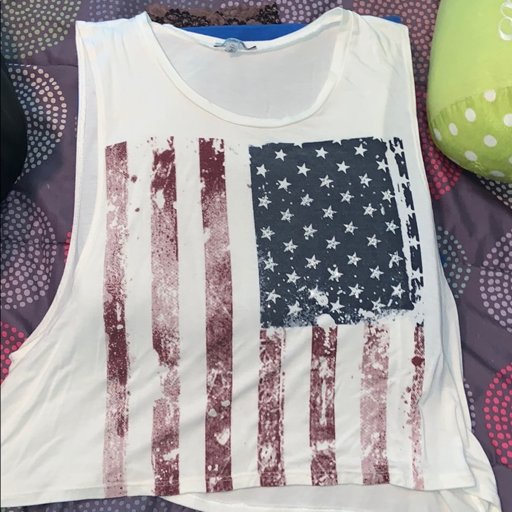 American flag tank top